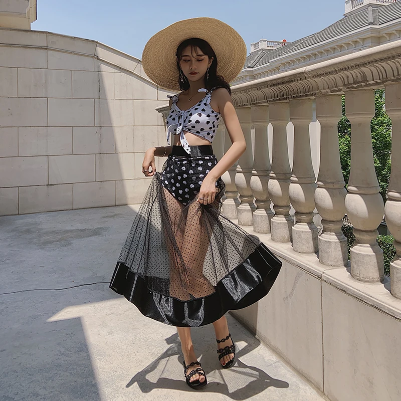 

2019 New Japanese Women Three Pieces Swimsuits Print High Waist Adjustable Strap Swimwear Slimming Sexy Bathing Beach Suit