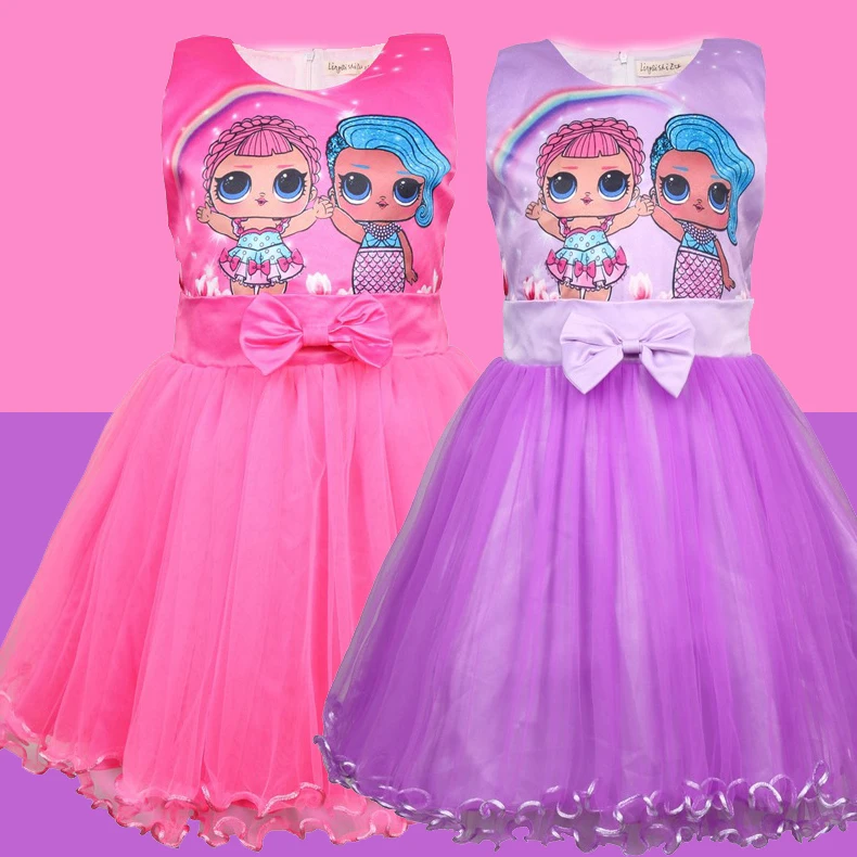 

Summer Ball Gown Baby Kids Girl Princess Dress for Christmas Cute Lovely Mesh Cartoon Fashion Dresses Girls Party Clothes