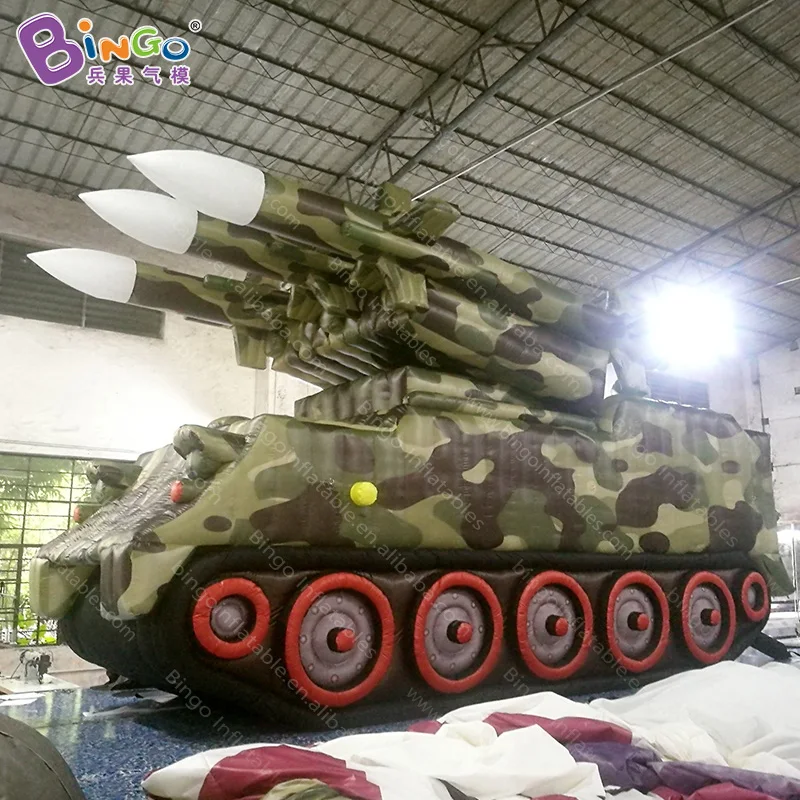 Multipurpose 7x2.8x3.8mH Inflatable Missile Tank for Children Education / Giant Missile Tank Model Balloon Toys for Sale 3