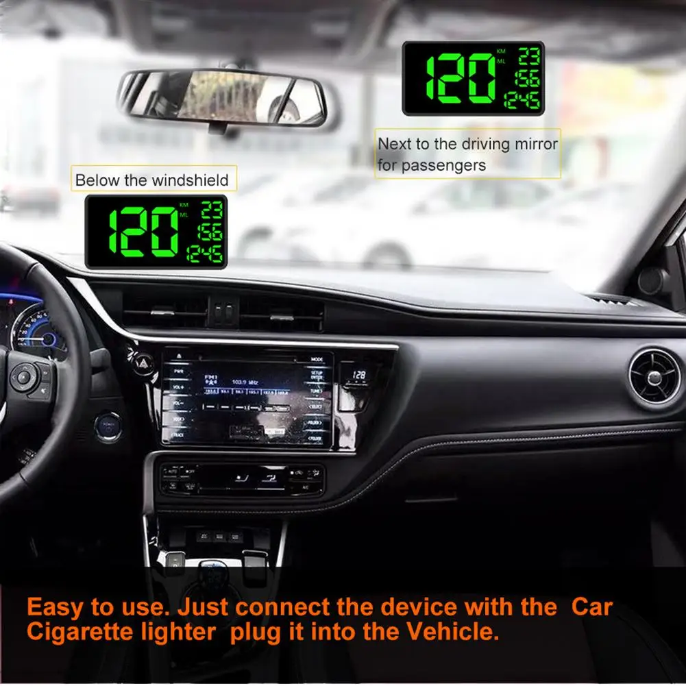 6,2 Инче gps HUD скорость метр головы вверх Dispaly скорость метр Предупреждение для автомобилей грузовиков мотоциклов дисплей скорость метр