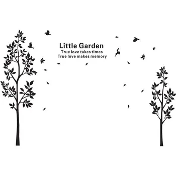 

Black Lovers Tree Acrylic Crystal Wall Stickers Living Room Tv Background Decoration Diy Home Wall Decor 3d Wall Stickers W