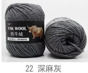22 factory price 5pcs Thick hand knitting yarn Yak Wool Blended yarn 3mm extra fine fancy knitting yarn - Цвет: 22