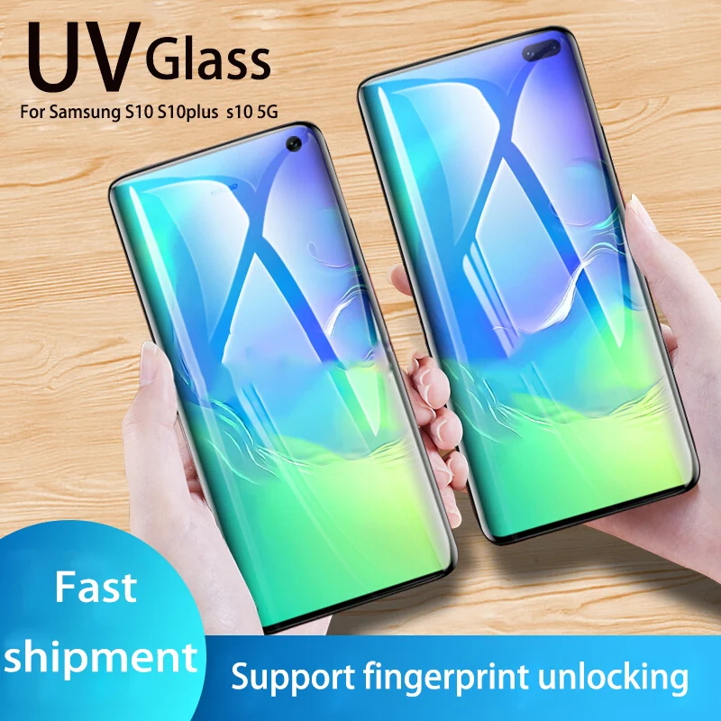 Для samsung Galaxy S11 S10 5G s8 s9 plus закаленное стекло УФ нано жидкий клей протектор экрана