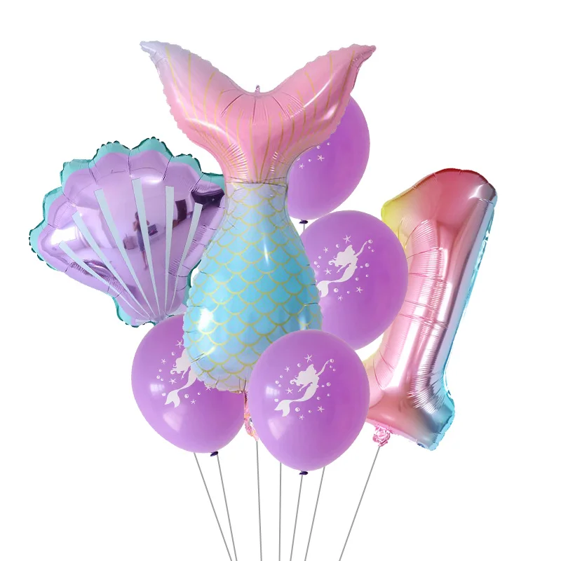 7 шт. Русалка алюминий шарики для свадебного украшения на день рождения вечерние