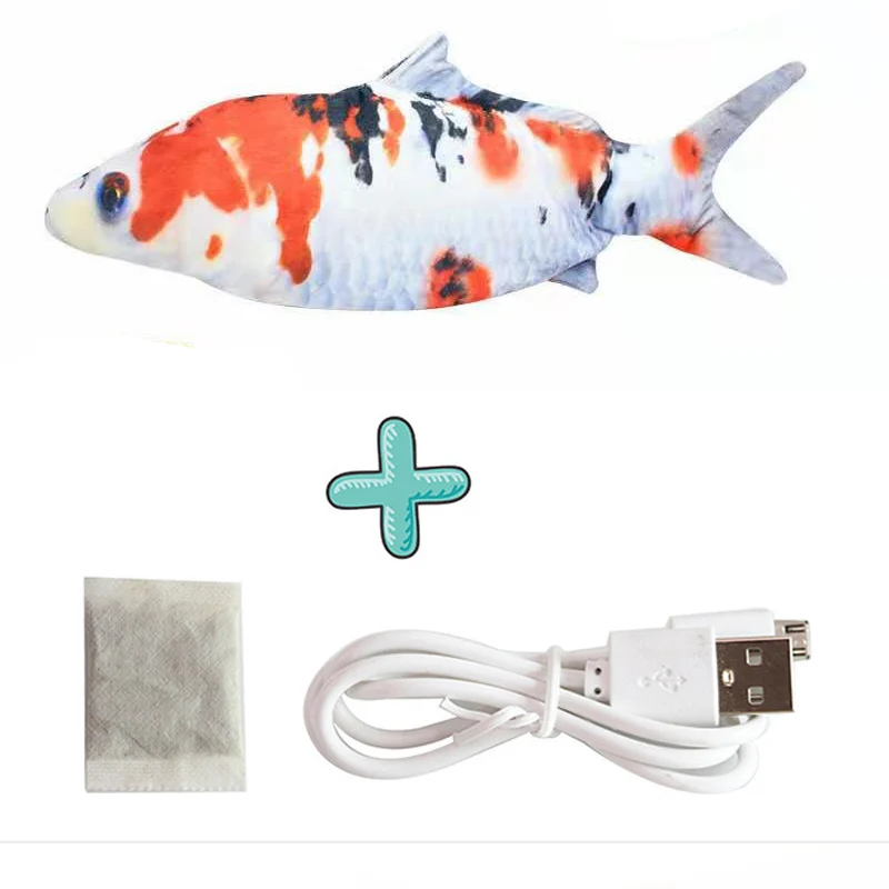 Cat USB Charger Toy Fish Interactive Electric floppy Fish Cat toy Realistic Pet Cats Chew Bite Toys Pet Supplies Cats dog toy 