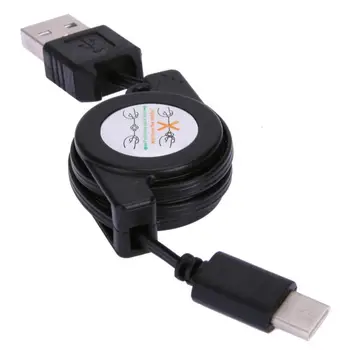 

75m USB 3.1 Super Retractable Data Cable USB Charging Cable Type C Sync Smart Phone Fast Charging Cable Cord For Android iOS