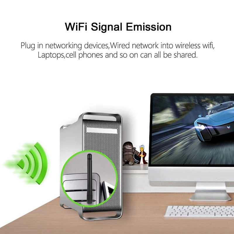 600 Мбит/с USB Wifi адаптер для рабочего стола Daul Band 2,4 ГГц/5 ГГц 433 Мбит/с 802,11 ac/a/b/g/n USB беспроводной сетевой адаптер для рабочего стола/La