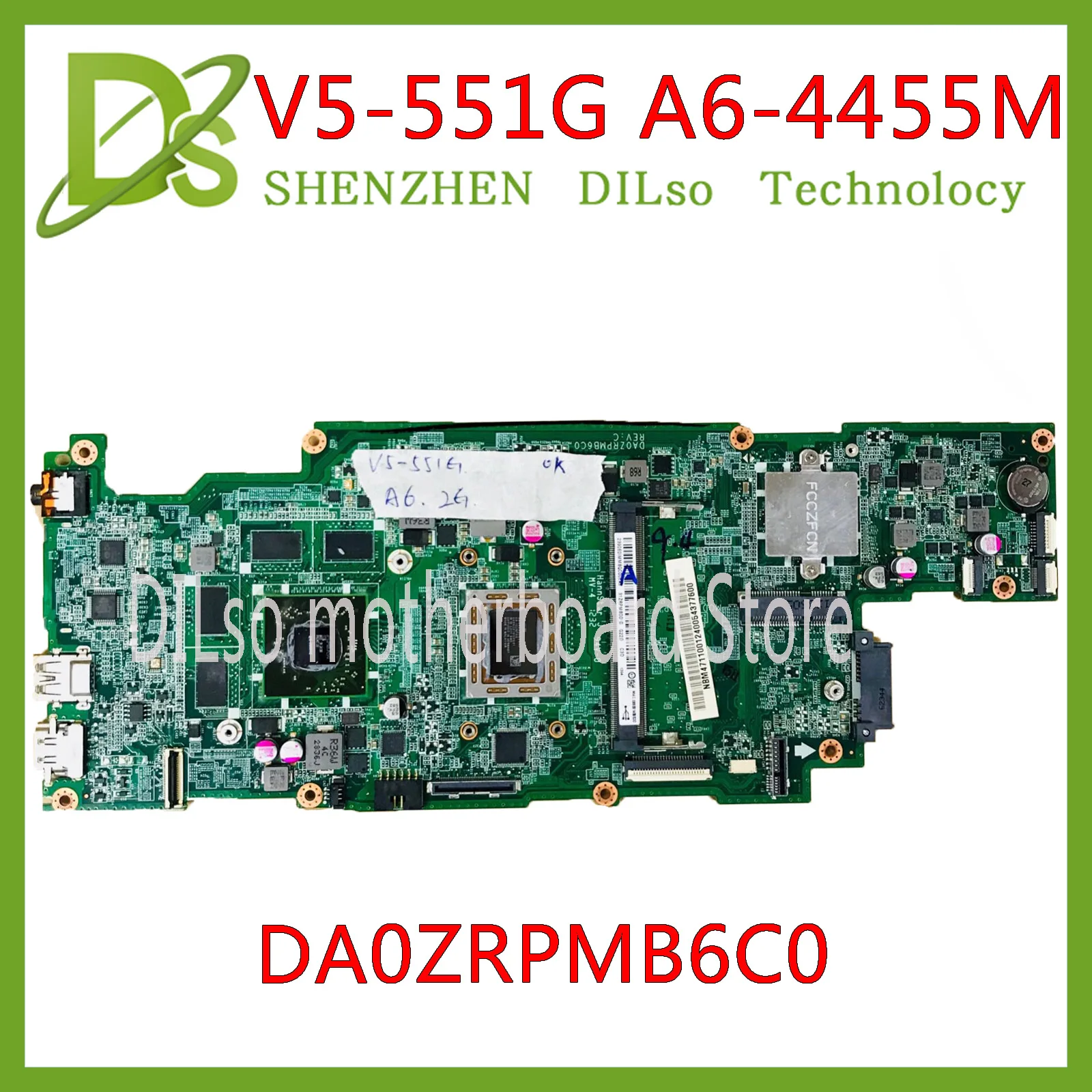 Kefu V5-551 материнская плата для Acer Aspire V5-551 V5-551G Материнская плата ноутбука DA0ZRPMB6C0 A6-4455M HD7650M Тесты работы
