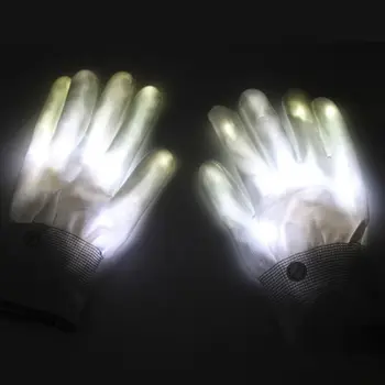 

1 Pair Halloween Flashing LED Finger Gloves Ghost Festival Horror Party Cosplay
