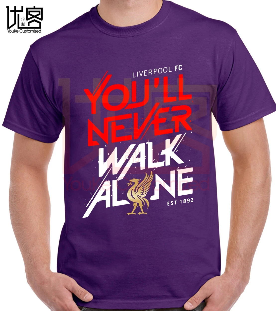 Футболка Liverpool You'll Never Walk Alone популярная футболка футболки с круглым вырезом из