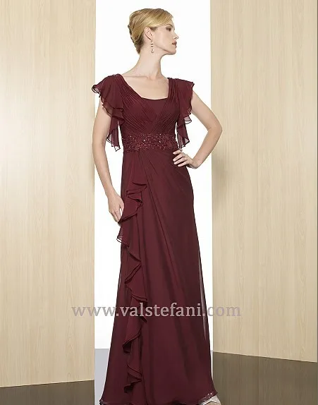 2018 Nieuwe Collectie Sexy Maxi Vestido De Festa Kleurrijke Rode Lange Chiffon Cap Mouw Elegante Partij Avond Moeder Van De bruid Jurk 2018 Nieuwe Collectie Sexy Maxi Vestido De Festa Kleurrijke Rode Lange Chiffon Cap Mouw Elegante Partij Avond Moeder Van De bruid Jurk