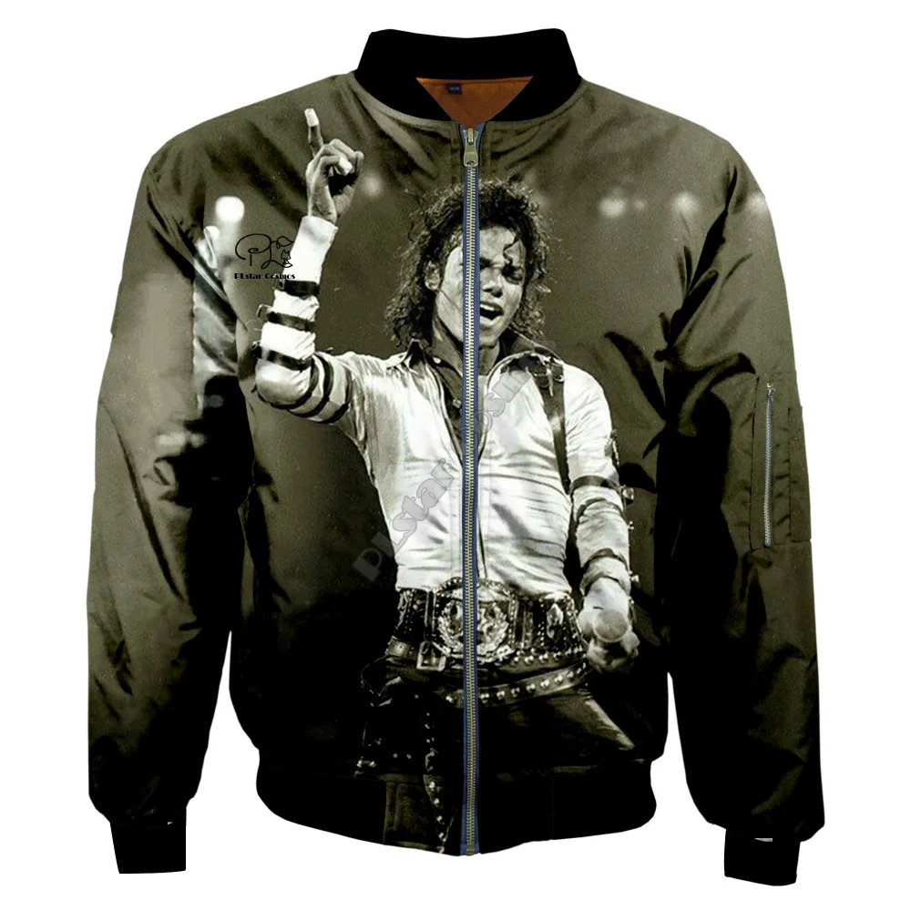 PLstar Cosmos New Fashion Casual 3Dprint Unisex Men/Women King of Pop Michael Jackson Zipper/Bomber Jackets/Hoodies/Hoodie s-3