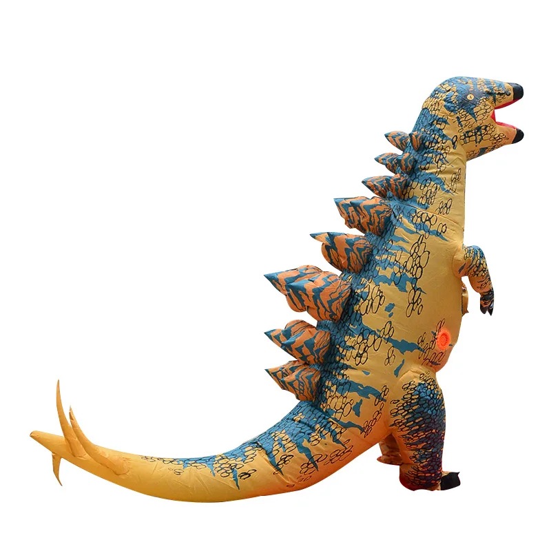 Надувной костюм динозавра для взрослых; маскарадный костюм на Хэллоуин; карнавальный костюм ведьмы, монстра, тыквы; карнавальный костюм - Цвет: Kids Stegosaurus