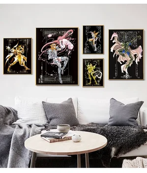 

saint seiya character Canvas Print Wall Art Home Decor Poster No Frame