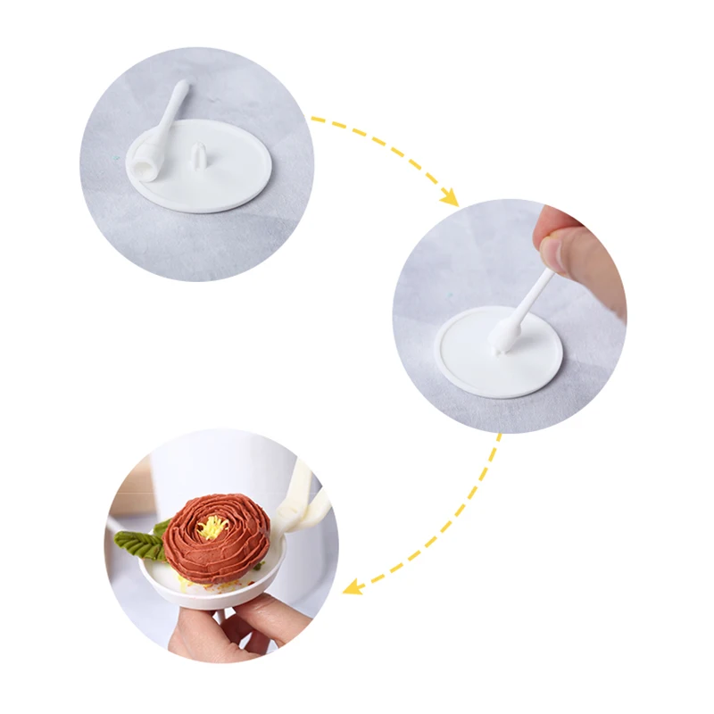 Plastic Piping Nail Cake Flower Nails Nozzle Nail Decor Lifter Fondant Cream Transfer Baking Pastry Kitchen 1PCS