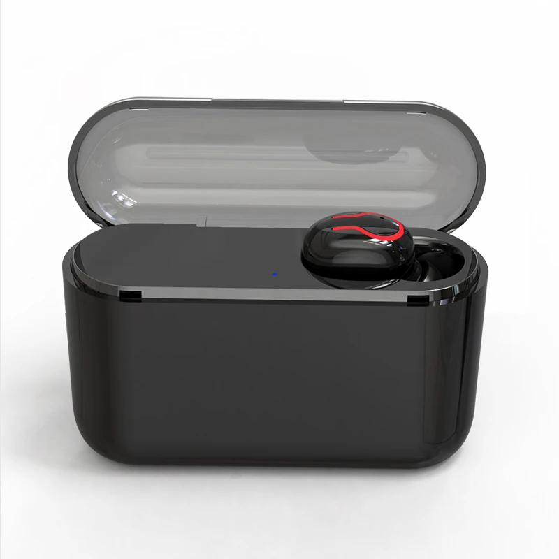 Single U black Bluetooth наушники 5,0 HBQ беспроводные наушники Blutooth гарнитура спортивные наушники с стерео гарнитура с микрофоном зарядная коробка - Цвет: Single U black