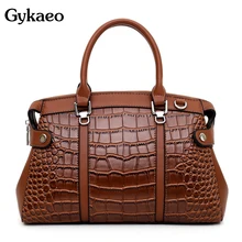 Gykaeo роскошные сумки женские дизайнерские уличные модные сумки-тоут женская сумка из искусственной кожи с узором «крокодиловая кожа» сумки на плечо