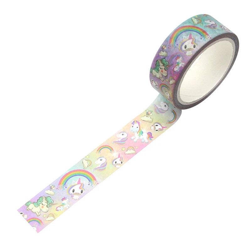 1 Roll Unicorn Washi Masking Tape Scrapbooking Decorative Adhesive Tapes Paper Japanese Stationery | Канцтовары для офиса и