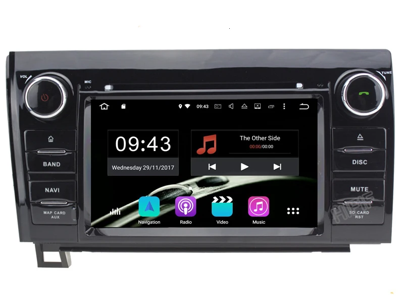 Discount IPS 7 Inch 6 Core Android 9.0 4G RAM 64G ROM 2din car dvd GPS player For Toyota Tundra Sequoia Stereo Radio camera DVR RDS BT 3