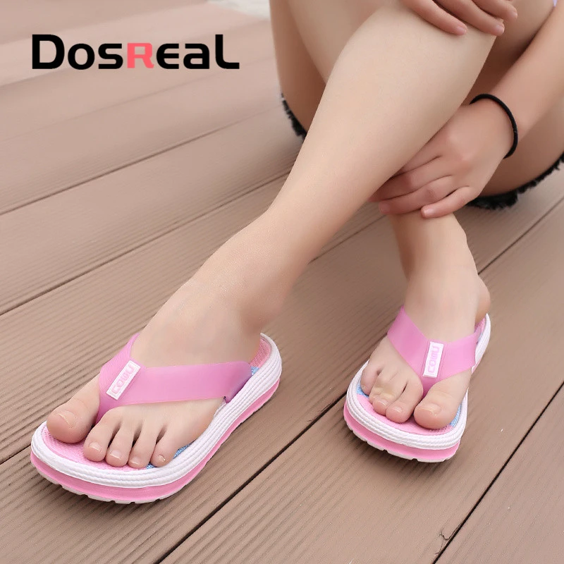 Dosreal de plataforma para mujer, sandalias deslizantes de verano, chanclas informales para vacaciones al aire zapatos de playa grandes| Chancletas| - AliExpress