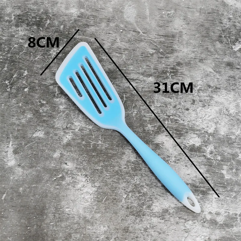 Silica Gel Integrated Extended Stir-fry Shovel Non-stick Pan Silica Gel Chinese Shovel Pan Spatula Kitchen Accessories Cooking