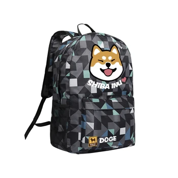 Рюкзак для мальчиков и девочек с Шиба ину дизайн Doge школьный ранец - Цвет: B