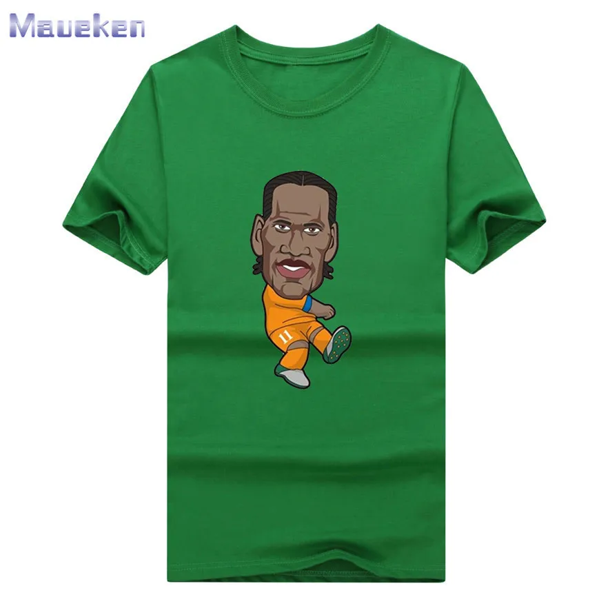 7 Didier Drogba мультяшная футболка мужская хлопок для поклонников цвета слоновой кости подарок 0311-25 - Цвет: 7