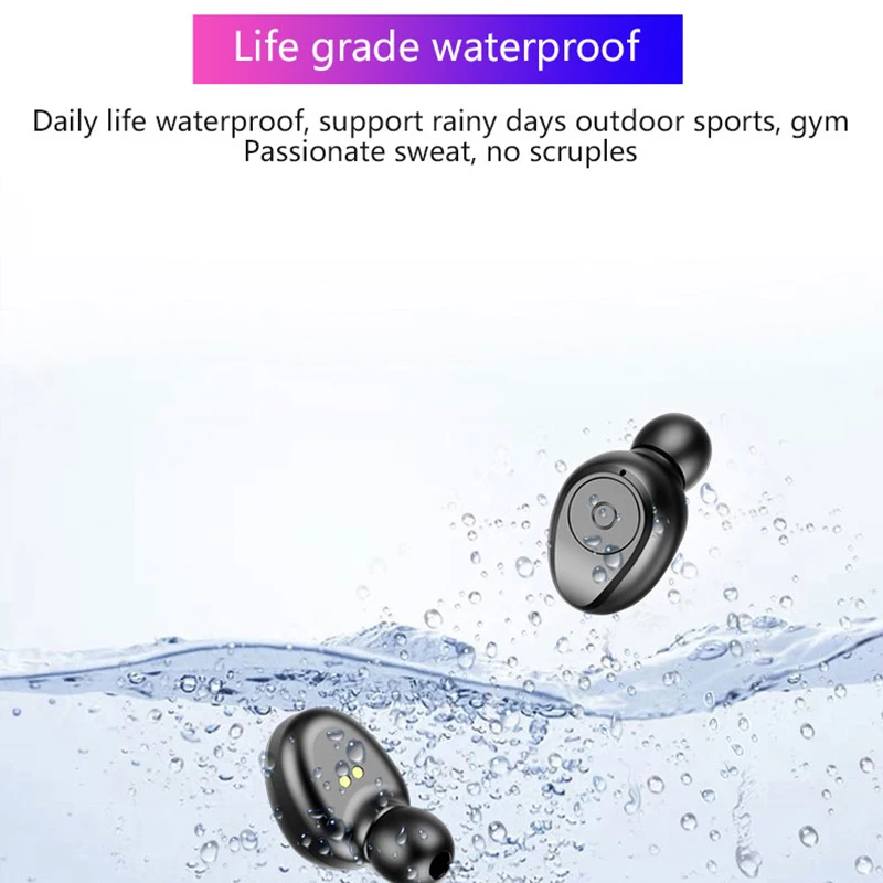 UTHAI D12 Wireless Bluetooth 5.0 Headphones TWS Waterproof Handsfree Noise Reduction Game Sports Headphones