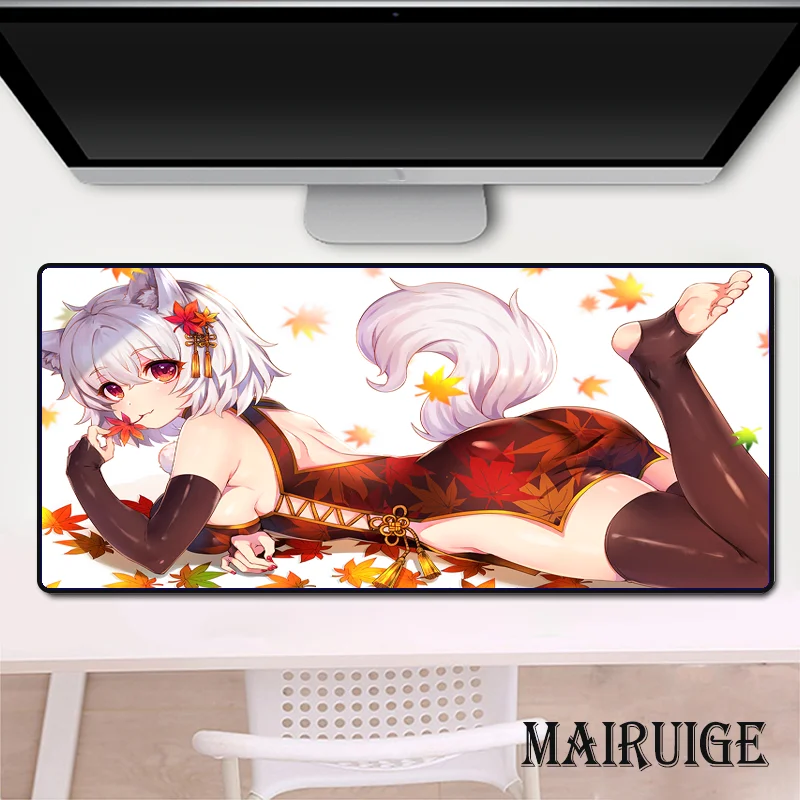 

Cartoon Girls Mouse Pad Computer Table Mat Gamer Computer Keyboard Desk Mat Gaming Room Accessories Kawaii Large Anime Mousepad