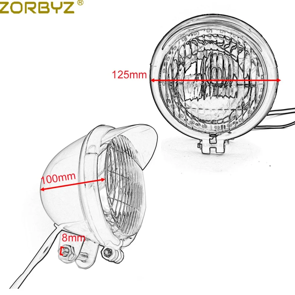 ZORBYZ мотоцикл 5 ''Хромированный Светодиодный светильник, светильник тумана с ангельским глазом кольцо для Harley Honda Kawasaki на заказ
