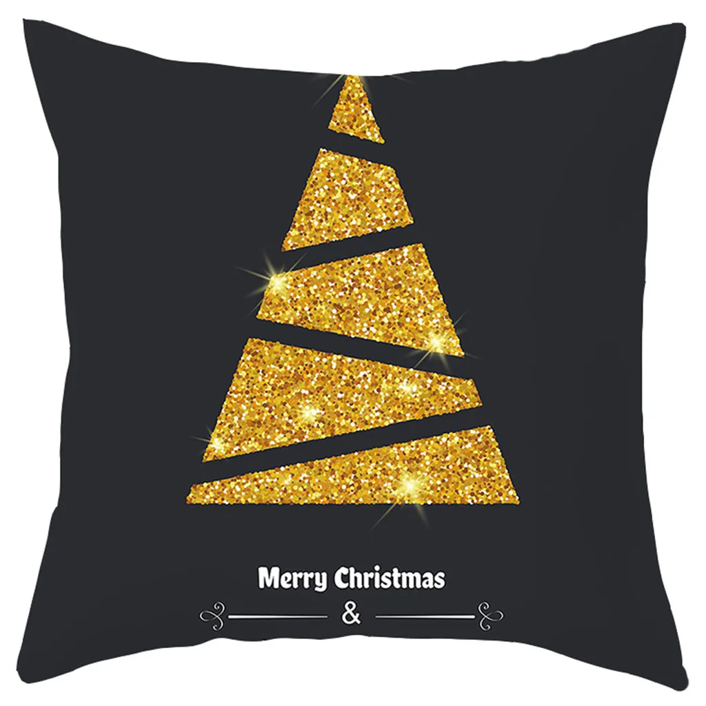 Merry Christmas наволочка короткая плюшевая наволочка диванная подушка набор украшения дома 45x45 см Декоративные подушки наволочки# R15 - Цвет: B
