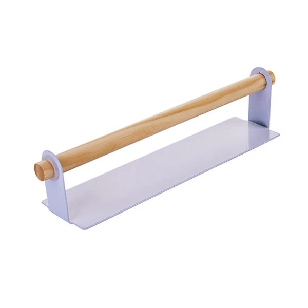 Белый Adhesive Paper Towel Holder Rack Under Cabinet for Bathroom Kitchen BDF99 - Цвет: Белый
