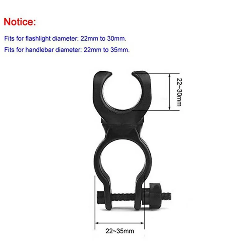 Bicycle Light Bracket Flashlight Mount Holder Antiskid Cycling Bike Light Torch Clip Mount 360 Degree Rotation