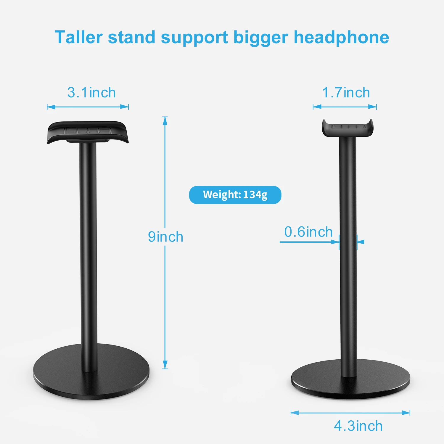 SeenDa Headphone Stand Headset Holder with Non slip Base Aluminum Metal Soft TUP Earphone Holder Gaming Headphone Rack