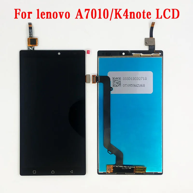 ЖК-дисплей lenovo A7010, ЖК-экран с рамкой, сенсорная панель, дигитайзер в сборе, запчасти для lenovo K4 Note, ЖК-дисплей