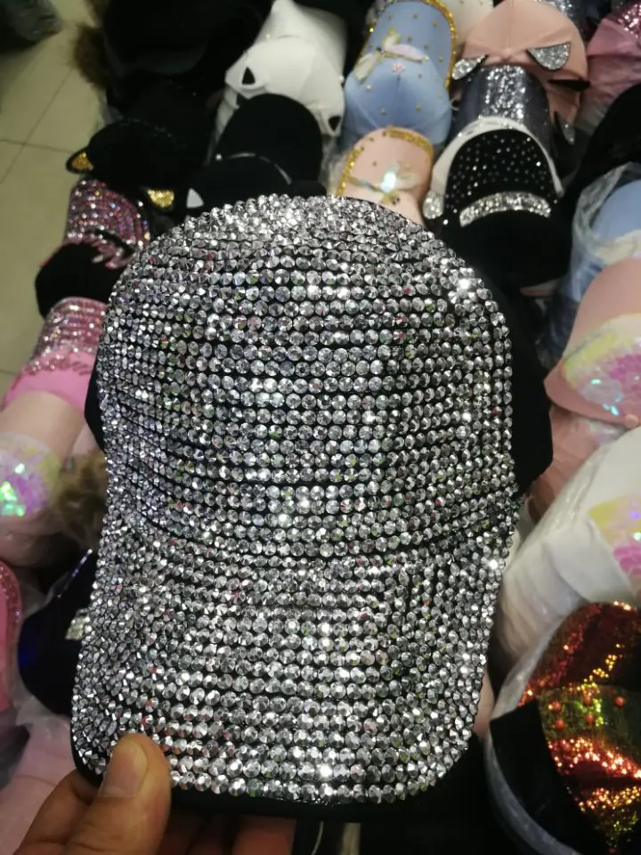 Серый Новинка, Женская Бейсболка Snapback, шикарная шапка с бриллиантом, женские Стразы, головные уборы, аксессуары для одежды - Цвет: Серый