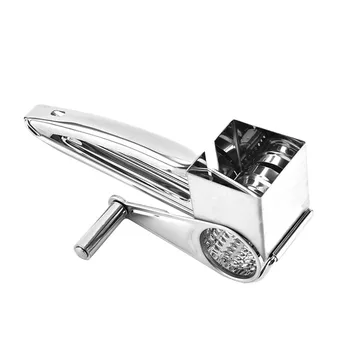 

Hand-cranked Cheese Grater Multi-functional Vegetable Chocolate Carrot Stainless Steel Rotary Ginger Slicer