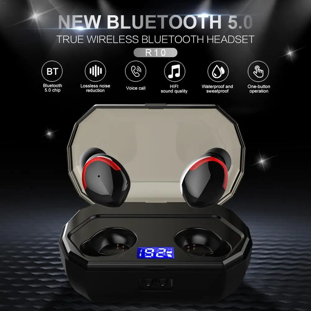 HobbyLane R10 TWS Bluetooth 5,0 беспроводные наушники-вкладыши 4D бас стерео звук Handsfree Водонепроницаемая гарнитура спортивные игровые Hifi наушники d29