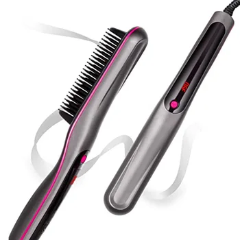 

Multifunctional Hair Straightener Brush Styler Hot Comb Men Heat Ceramic Electric Beard Straightener Irons Straightening Brush