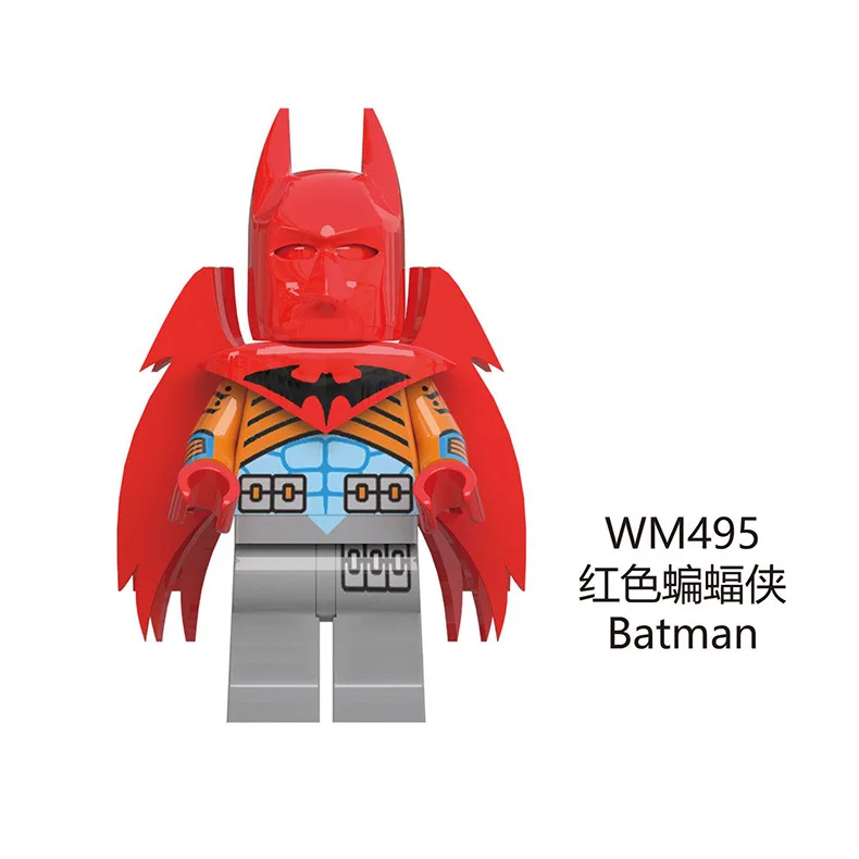 Wm6027 серия Бэтмен супергерой строительные блоки Минифигурки детские развивающие вставленные строительные блоки сумка смешанная партия