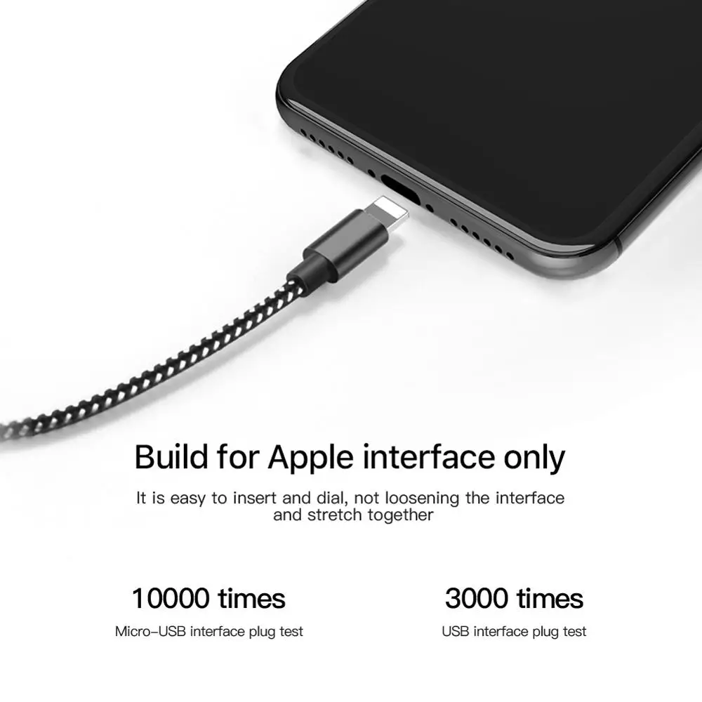 25 см 100 2 шт/комплект/3M USB Дата кабель для зарядного устройства iPhone X 8 7 6 s Plus Xs Max XR 5 5s