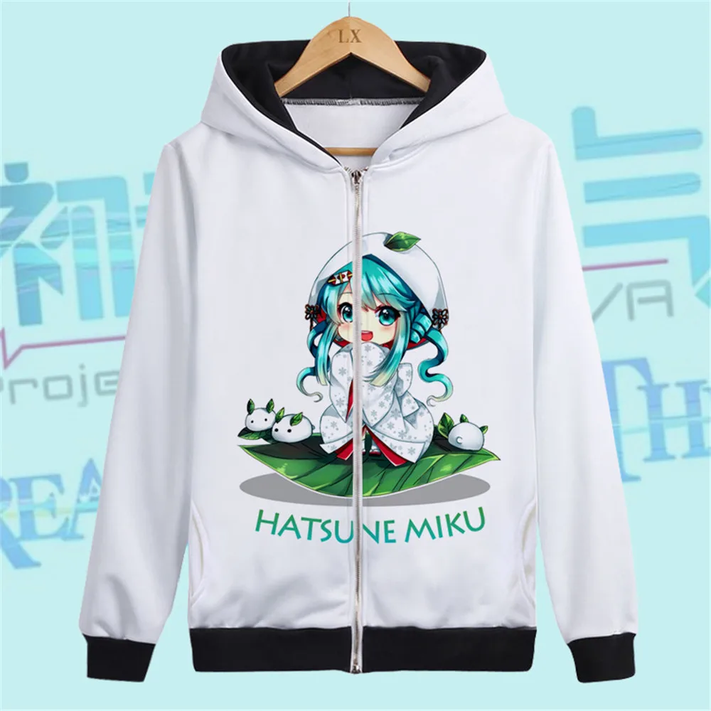 Style11 VOCALOID Hatsune куртка Мику косплей костюм для мужчин и женщин повседневная толстовка на молнии Толстовка утолщенная модная спортивная одежда - Цвет: Style11