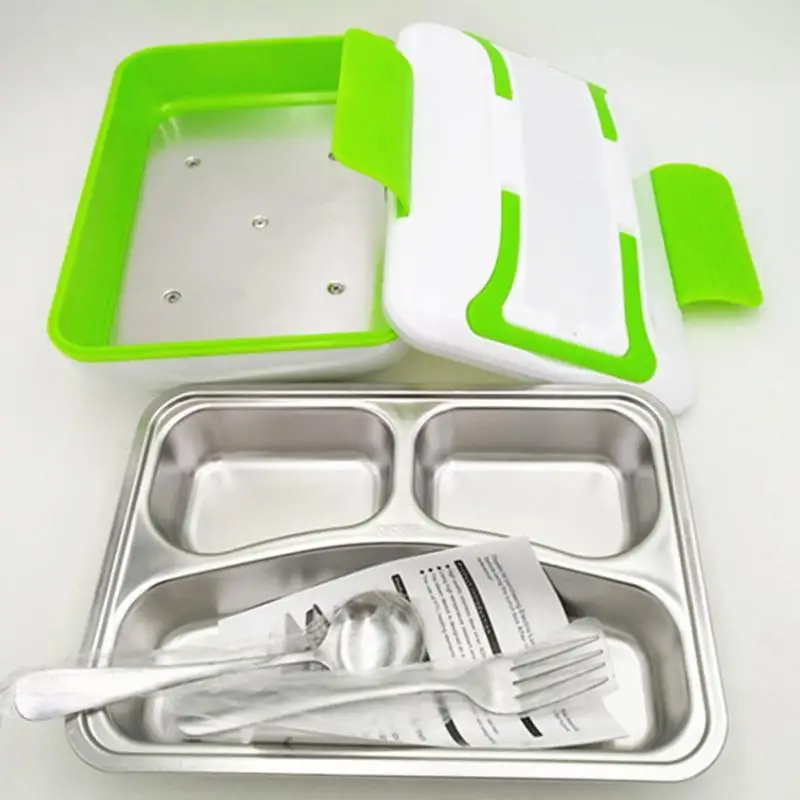 

Stainless Steel Electric Double Layer With Removable Container Office Lunch Box