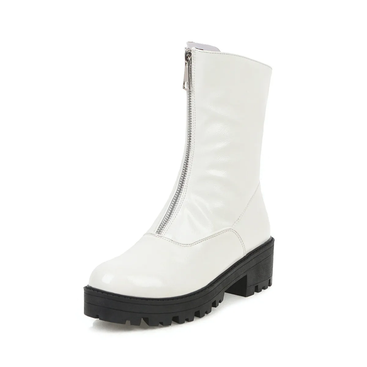 MFYB Women's boots direct sales winter new comfortable low-heeled shoes waterproof platform large size 34-43 calf boots