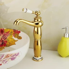 European style golden bathroom washbasin faucet bathroom above counter basin under counter basin hot and cold water faucet