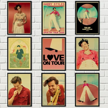 

Hot Singer Harry Edward Styles Retro Poster Painting Wall Poster Modern Art Poster For Home /Kids Room/Bar Decor