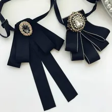 Высокое качество, винтажный воротник, стразы, галстук-бабочка, брошь в британском стиле, профессиональный галстук-бабочка для мужчин и женщин, аксессуары для одежды