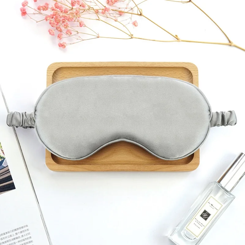 Женская имитирующая шелковая маска для сна переносная дорожная повязка для глаз Nap повязка на глаза для отдыха маска для сна ночная маска для век - Цвет: Grey