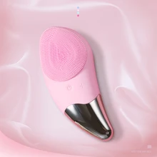 Силиконовая щетка для очищения лица вибрационная Массажная кисть для очистки дица перезаряжаемая электромассажная щетка