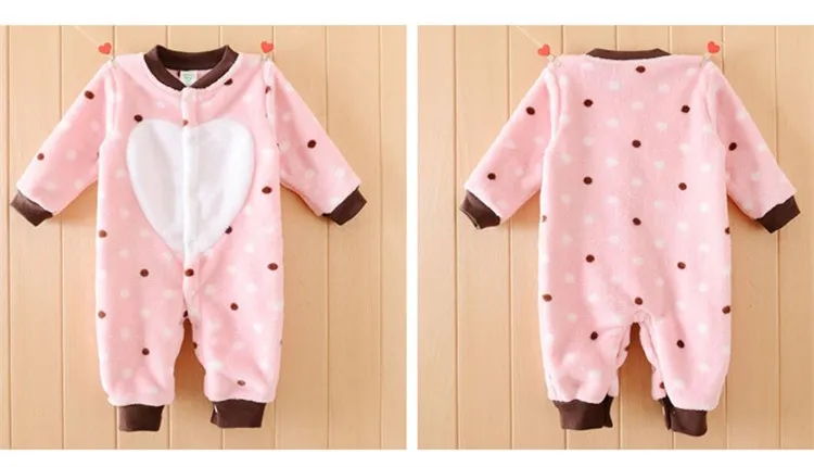 Baby velvet spring autumn one-piece suit baby boy girl pajamas newborn warm winter infant rompers